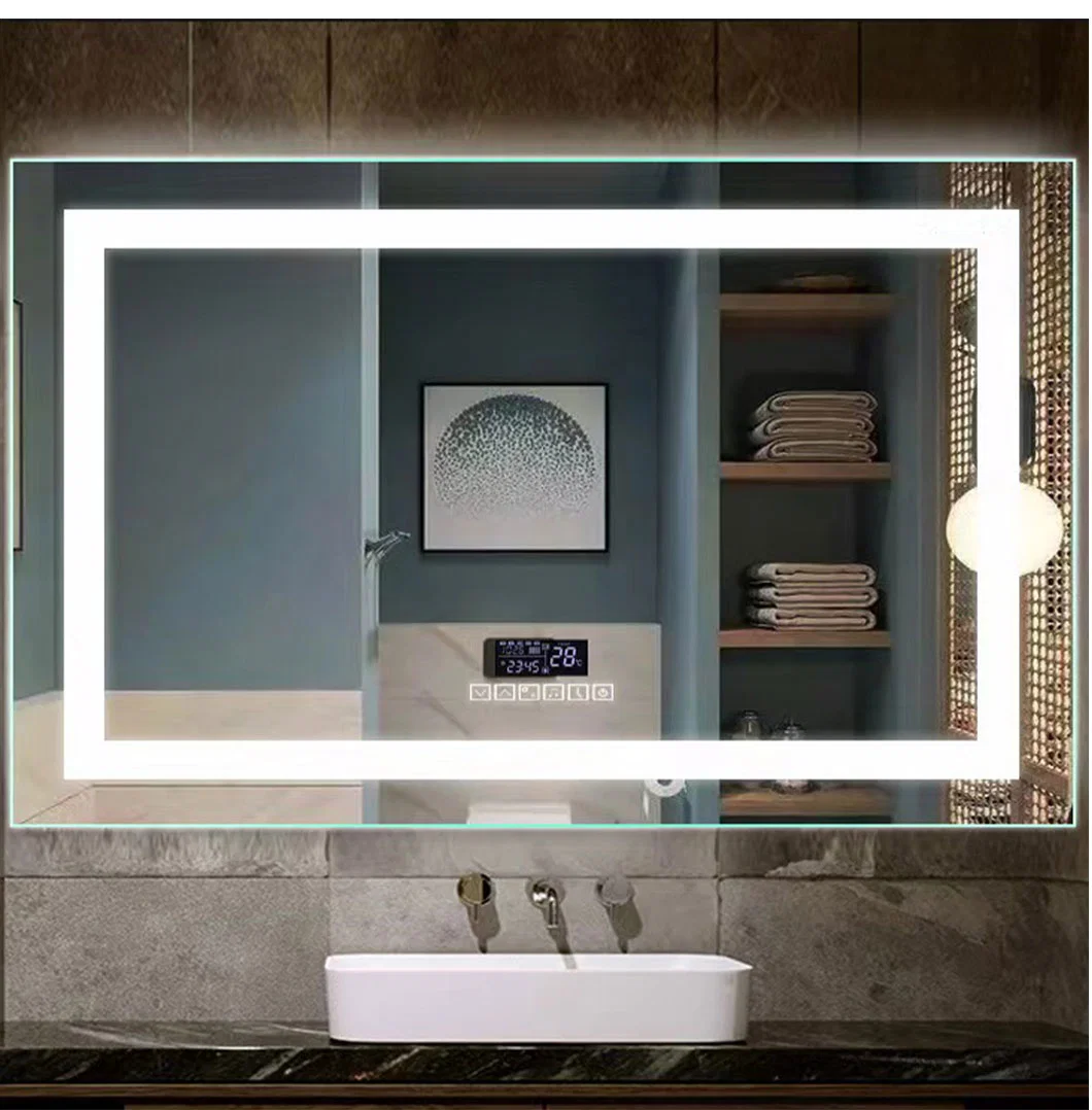 Contemporary Electronic Miroir Anti Fog LED Smart Mirror Bathroom Square Frameless Mirrors Manufacturers