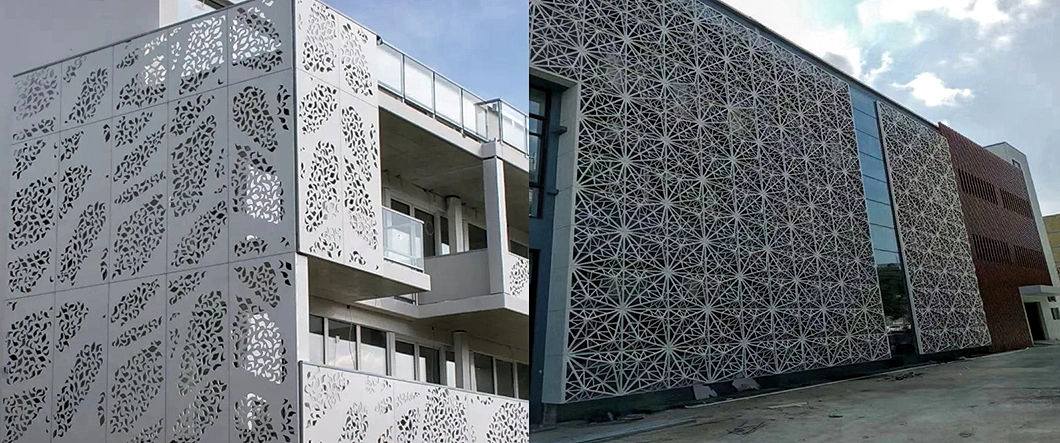 Aluminum Carved Perforated Plate 3D Ventilated Exterior Decoration External Cladding Facade Panel Accessories and Curtain Wall