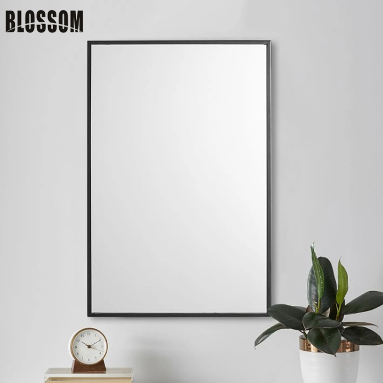 Wholesale Bathroom Wash Basin Wall Glass Rectangle Mirror with Metal Frame