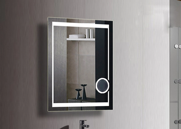 Customized Squared Lighted Anti-Fog Bluetooth Magnifying Makeup Mirror