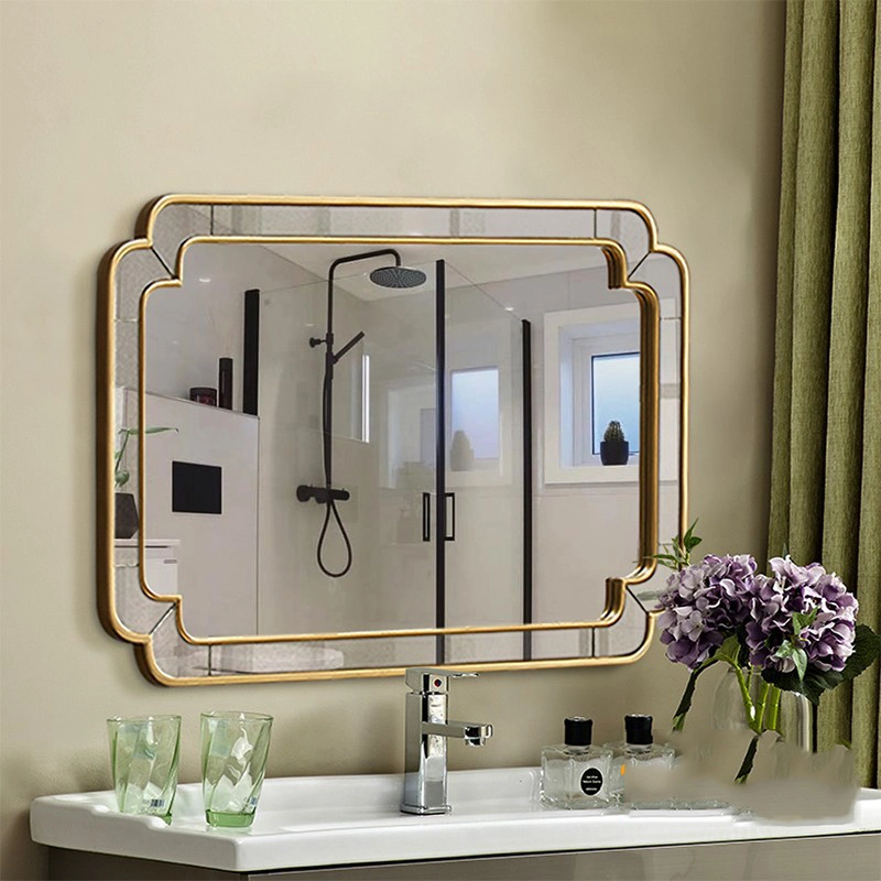 French Luxury Wall Hanging Retro Home Bathroom Makeup Mirror