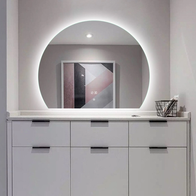 Factory Home Decor LED Bathroom Mirror with Shelves Backlit Magnifier Defogger Bluetooth