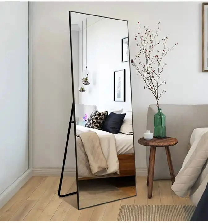 Length Mirror Floor Stand Rectangle Black Decorative Dressing Mirrors