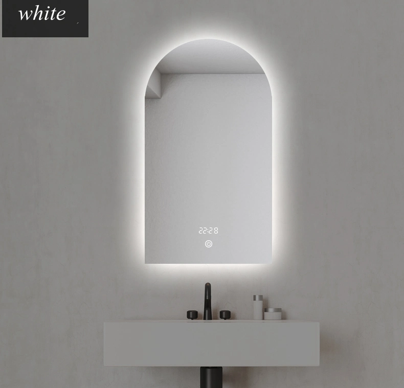 Door Shape Metal Aluminum Frame Wall Decorative LED Smart Mirror