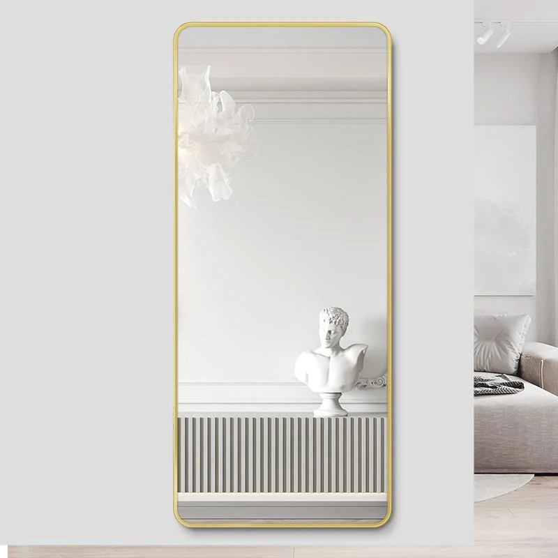 Home Decoration Hotel Durable Furniture Wall Mounted Wholesale Premium Quality Gold Bathroom Vanity Metal Frame Mirror