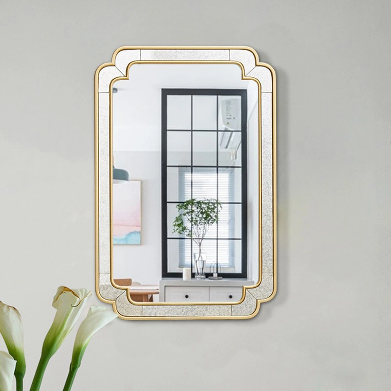 French Luxury Wall Hanging Retro Home Bathroom Makeup Mirror