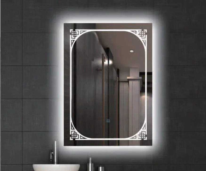 Salon Stand Bathroom Mirrors Silver Wooden Mirror Wall Mirror