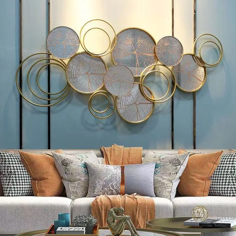 Fashion Design Nordic Wall Hanging Living Room Wall Decoration Restaurant Mirror Metal Wall Art