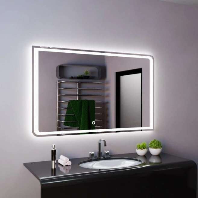 Bathroom Vanity Mirror LED Makeup Mirrors Illuminated Hanging Rectangular Bathroom Mirror