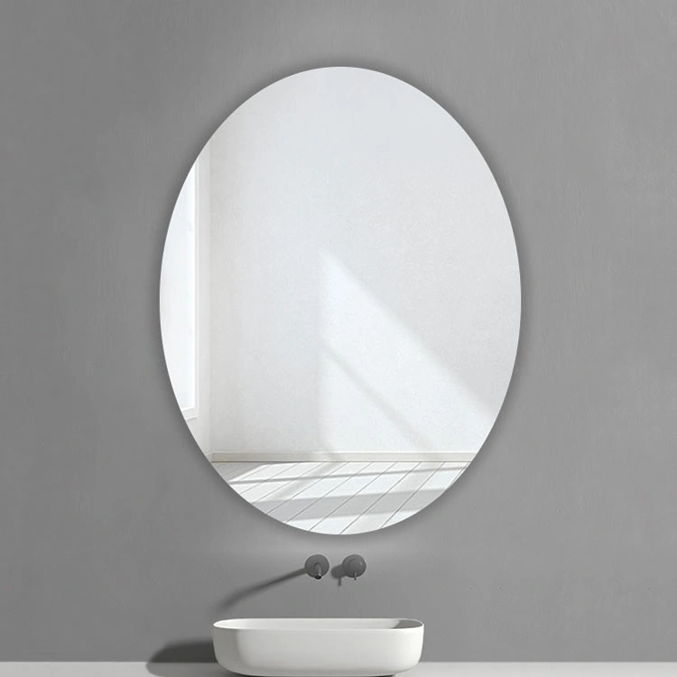 Home Furniture Frameless Mirrors Large Round Irregular Beveled Polished Wall Mirror