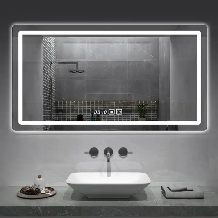 Hotel Project Bluetooth Speaker LED Smart Bathroom Mirror with Antifog and Sensor Switch