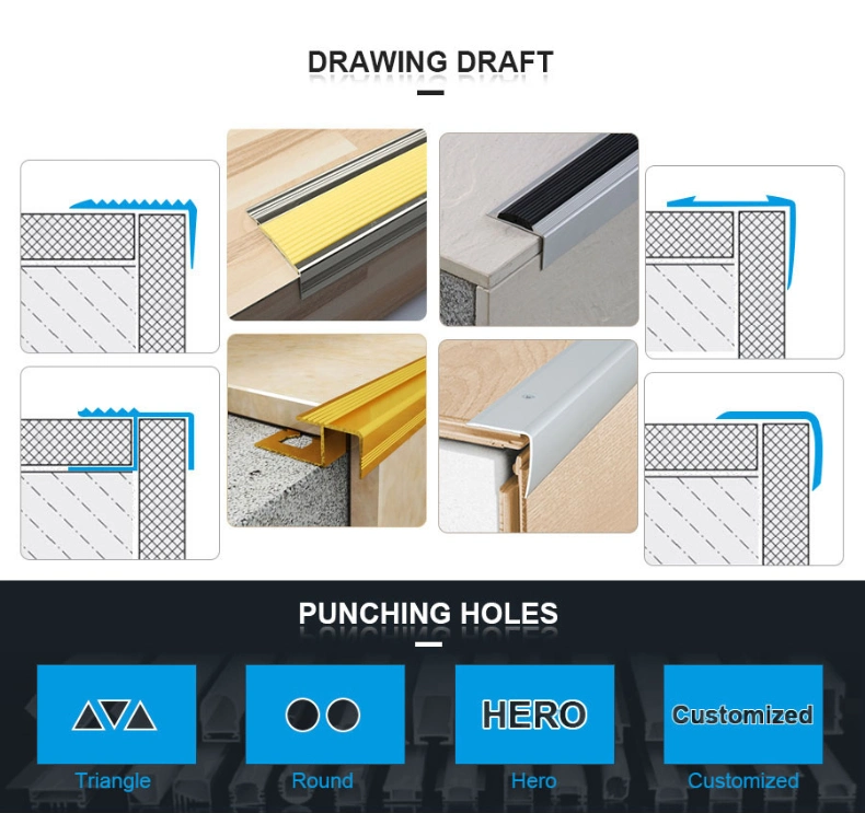 Carborundum Stair Nosing Strips Stair Nose Trim for Tile Laminate Flooring Strip