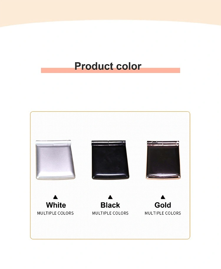 Custom Logo Folding Double-Sided Makeup Compact Mirror, Mini Pocket Handheld Cosmetic Mirror