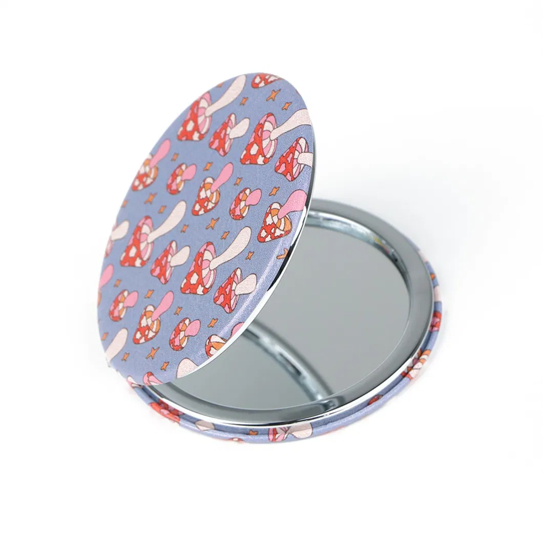 Ultra-Thin Round Foldable Makeup Mirror Mini Hand-Held Cosmetic Tool Makeup Mirror Travel Pocket Beauty Mirror