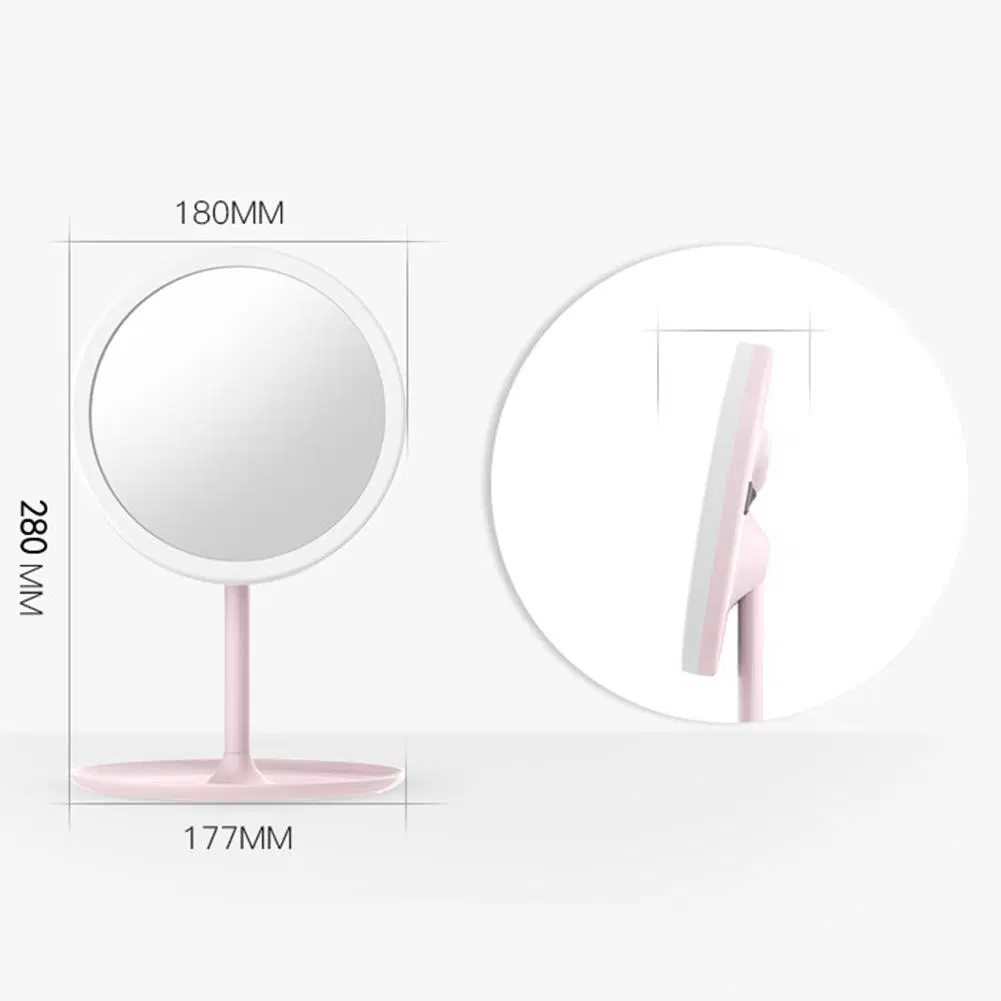 High Quality White Pink Beauty Table LED Touch Makeup Mirror