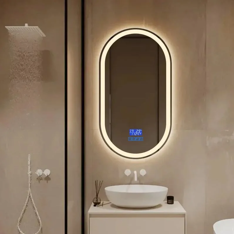 Wholesale Price Huge Rectangular LED Light Mirror Hotel Mirrors with Bluetooth Speaker