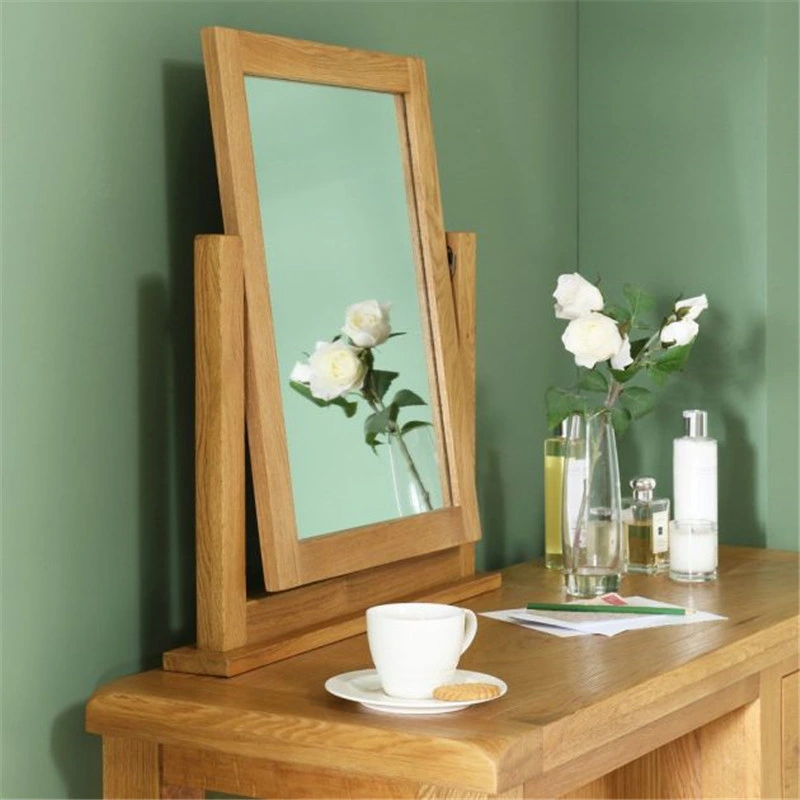 High Quality Rustic Oak Vantity Dressing Table Mirror, Rectangle Smart Vanity Mirror, Make up Dresser Table, for Bedroom Living Room Bathroom