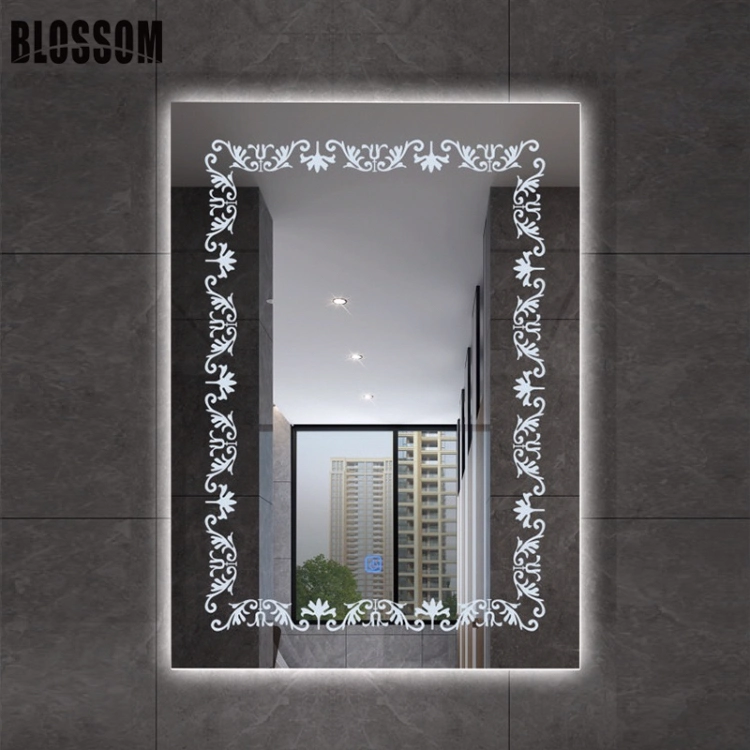 Round Wall Mounted Frameless LED Bathroom Mirror Suitable for Washroom Hotel and Home Makeup Room