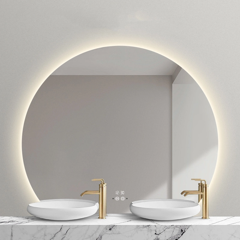 Factory Home Decor LED Bathroom Mirror with Shelves Backlit Magnifier Defogger Bluetooth