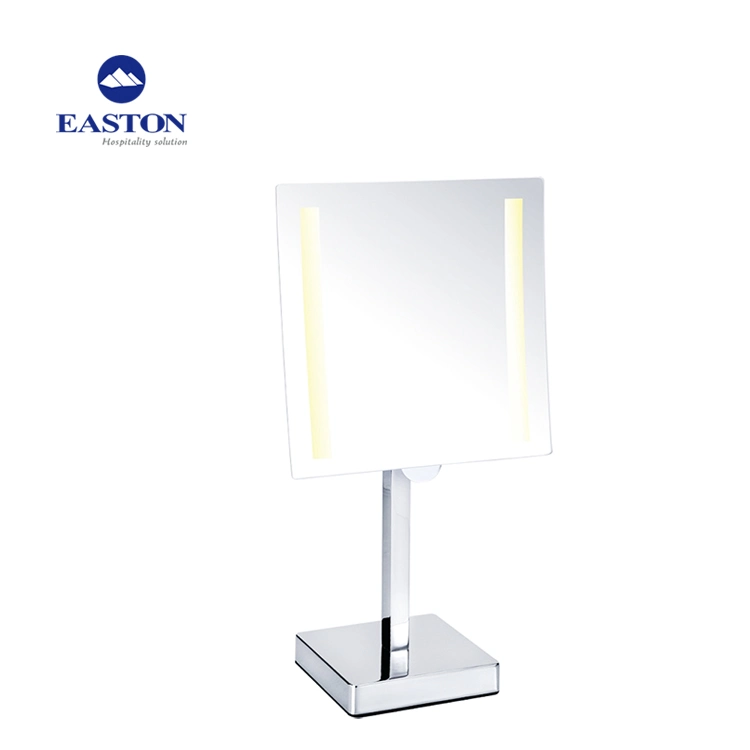 LED Desktop Cosmetic Clear Magnifying Mirror for Hotel Room