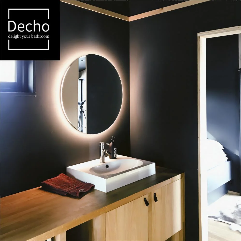 Rectangular Frameless Frontlit and Backlit RGB Color Changing LED Lighted Mirror for Bathroom