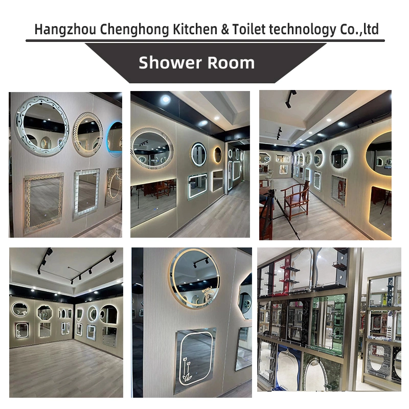 Gold Frame Round Diameter Anti-Explosion LED Bathroom Mirror