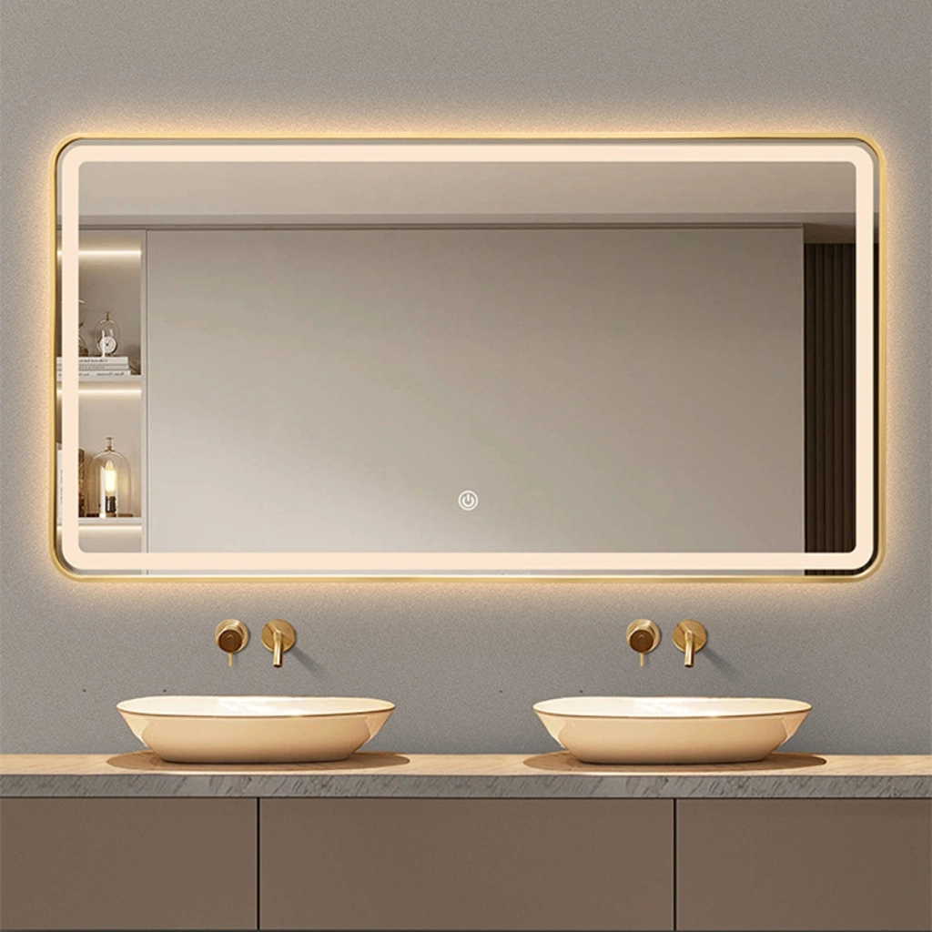 Modern Home Furniture Bathroom Accessory LED Anti-Fog Dimmable Large Wall Mirror