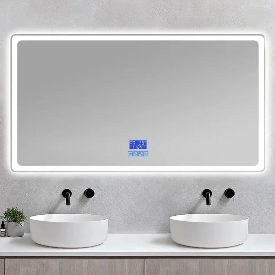 Wholesale Price Huge Rectangular LED Light Mirror Hotel Mirrors with Bluetooth Speaker