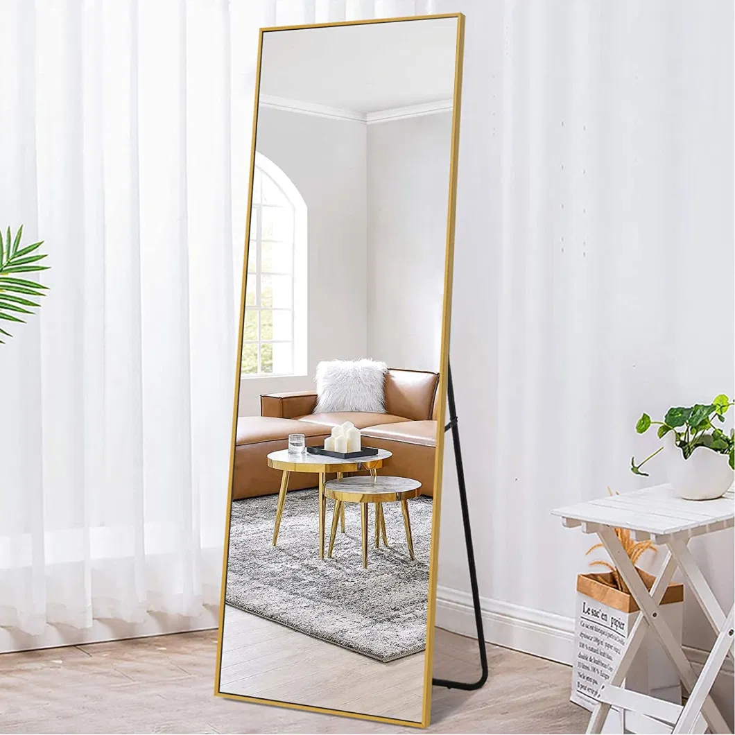 Wall Mirrors Hang From The Full Length Floor of The Bedroom