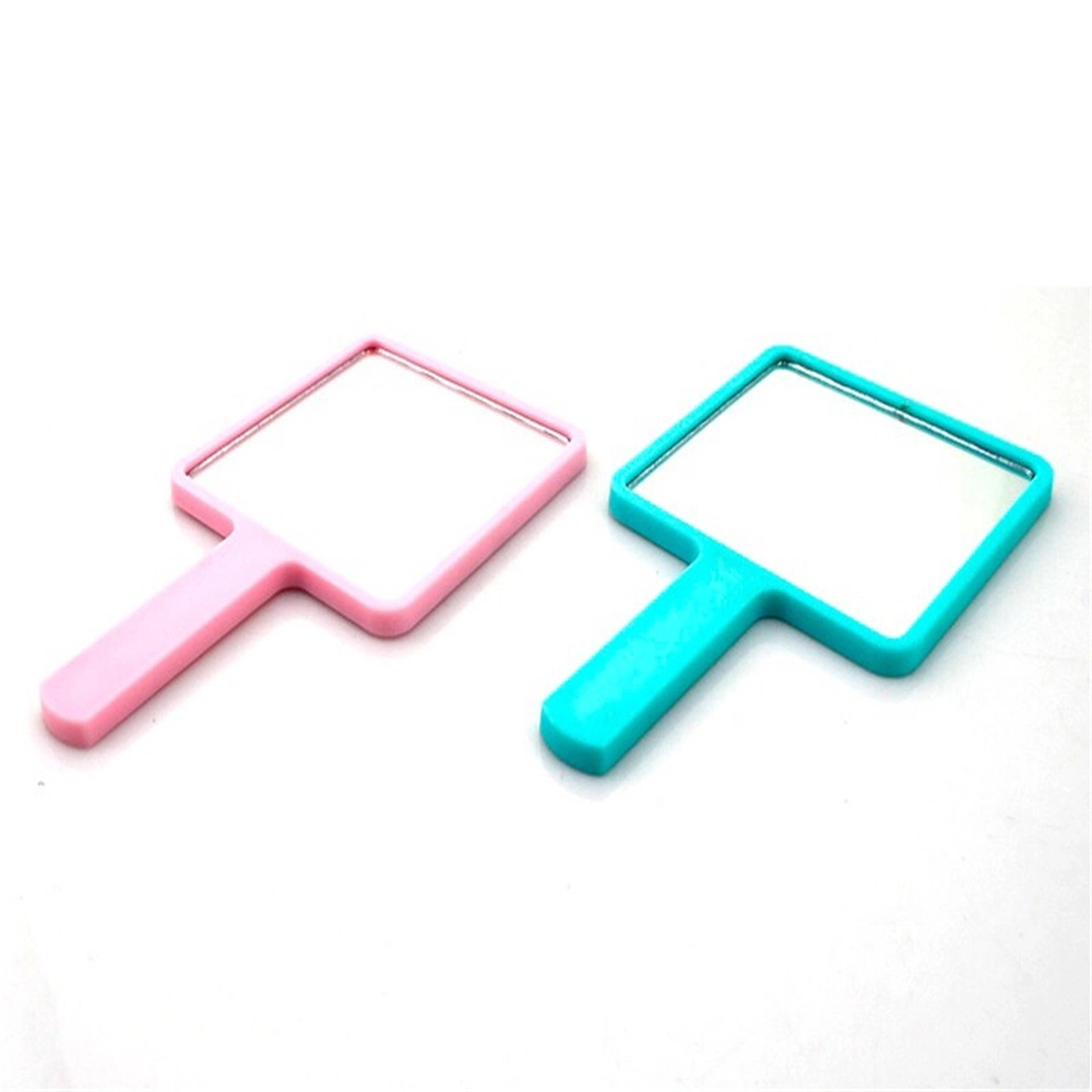 Wholesale Single Side Square Handheld Plastic Cosmetic Mirror