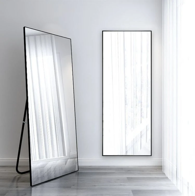 Modern Aluminum Alloy Floor Mirror Rectangular Frame Mirror