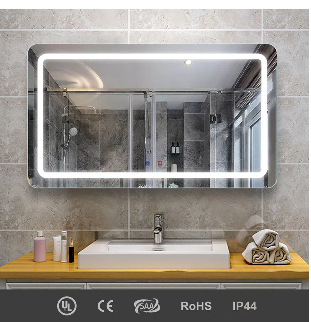 40&quot; X 24&quot; Bathroom Mirror with Integrated LED Light 3X 5X Magnifying Mirror Anti-Mist Bath Mirror