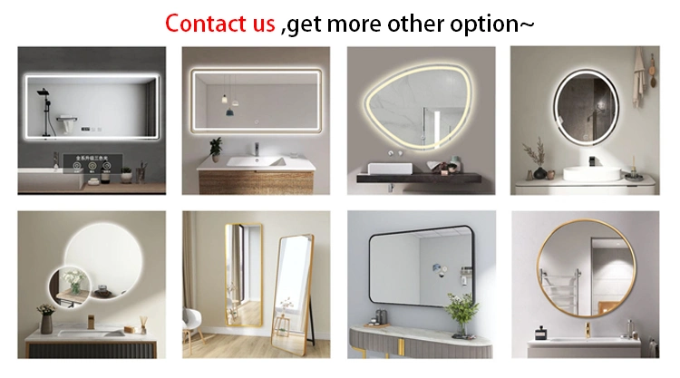 Waterproof Round Shape Frameless Wall Mounted Illuminated Dimming LED Bathroom Vanity Mirrors