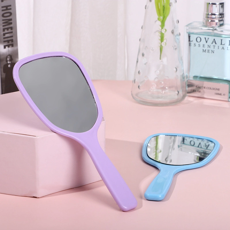 Promotional Small Size Plastic Square Hand Mirror Personalized Custom Logo UV Printing Cosmetic Makeup Mini Handheld Mirror