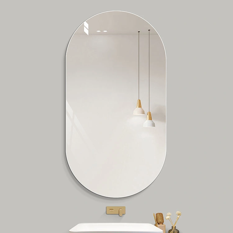 Home Furniture Frameless Mirrors Large Round Irregular Beveled Polished Wall Mirror