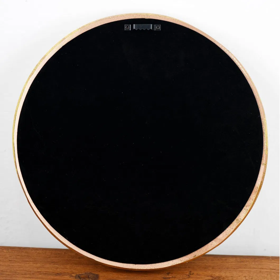 11.4 Inch Gold Round Vintage Decorative Wall Hanging Antique Resin Mirror