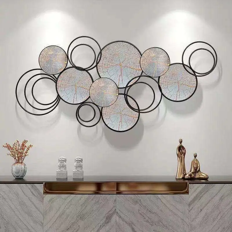 Fashion Design Nordic Wall Hanging Living Room Wall Decoration Restaurant Mirror Metal Wall Art