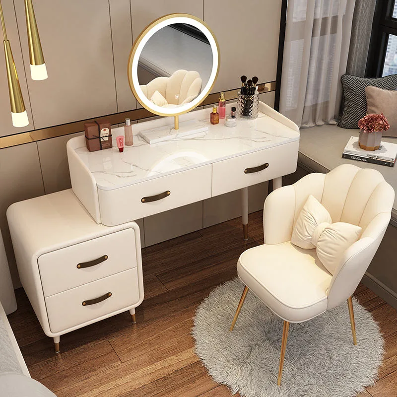 Three LED Light Mirror Makeup Vanities with Intelligent Touch Switching Vanity Mirror with Lights Vanity Dresser