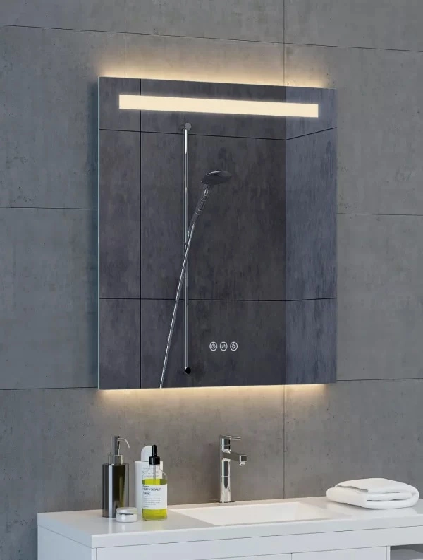 China Hangzhou Factory Manufacturer Custom Wholesale LED Mirror Bathroom Wall Round Rectangular Mirror for Sale