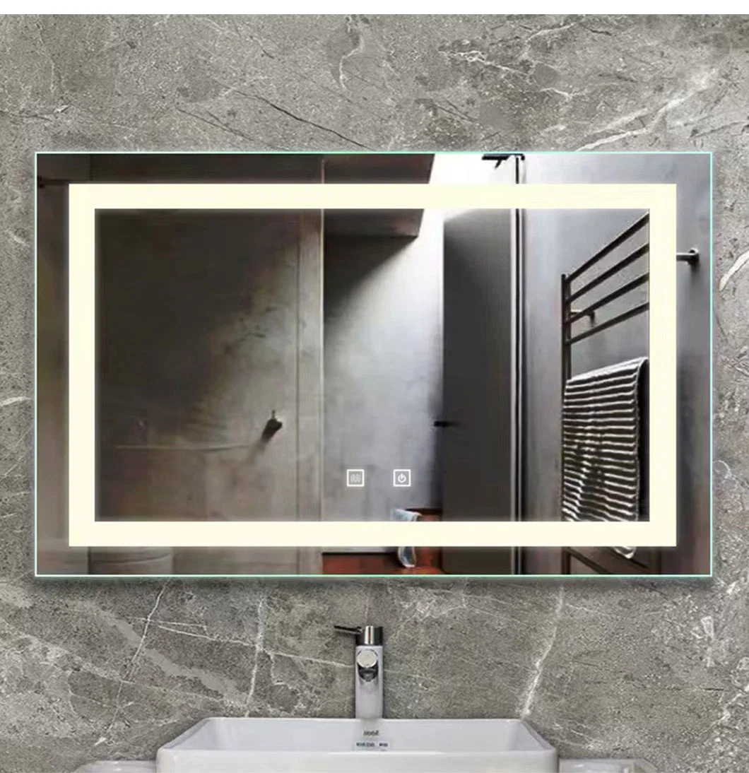 Contemporary Electronic Miroir Anti Fog LED Smart Mirror Bathroom Square Frameless Mirrors Manufacturers