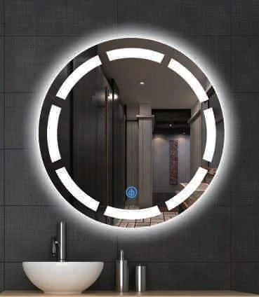 Modern Home Frameless Round Backlit LED Lighted Bathroom Mirror