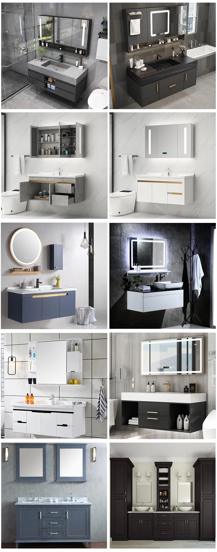 Prima Factory Wholesale Bathroom Vanities New Arrival Vanity Table with LED Light Mirror Make up Vanity