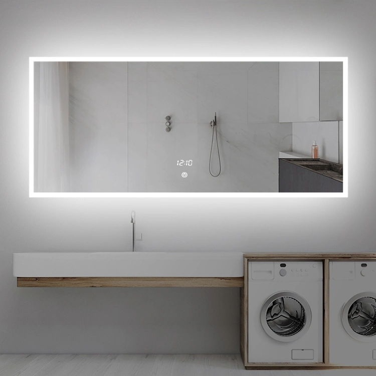 Smart LED Mirror Metal Frame Circle Mounted Bathroom Mirrors