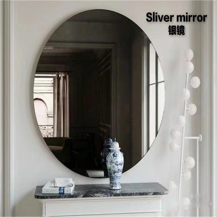 Irregular Shaped Mirror Standing Floor Home Cream Color Large Mirror