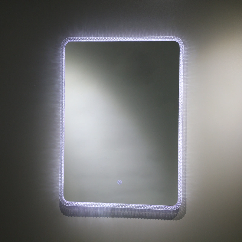 Rectangular Bathroom Smart Side Vanity Touch Switch LED Mirror for Hotel