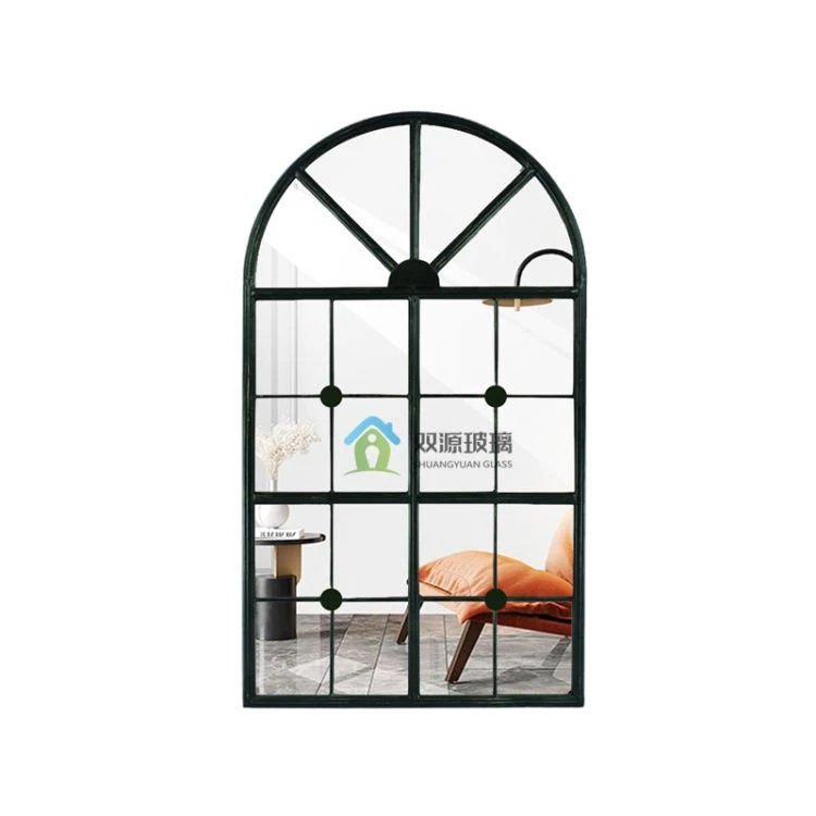 Wholesale Large Custom Furniture Standing Framed Window Pane Leaning Full Length Metal Window Mirror