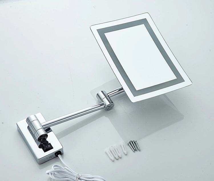 Double Sided 3X Magnifying Long Square Wall Mounted Makeup Mirror Shaving Mirror Bathroom Mirror