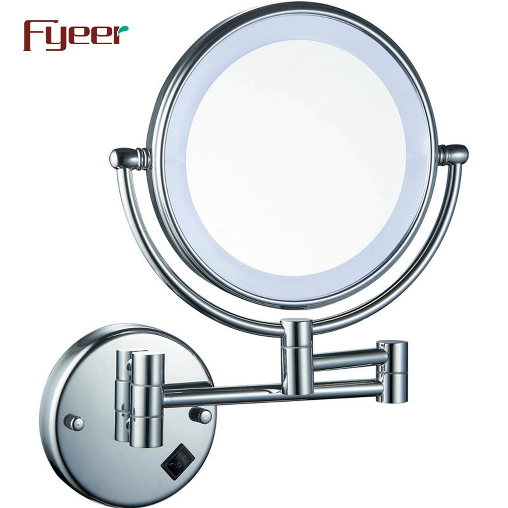 Fyeer Ultra Thin Wall Mounted Foldable LED Bathroom Makeup Mirror