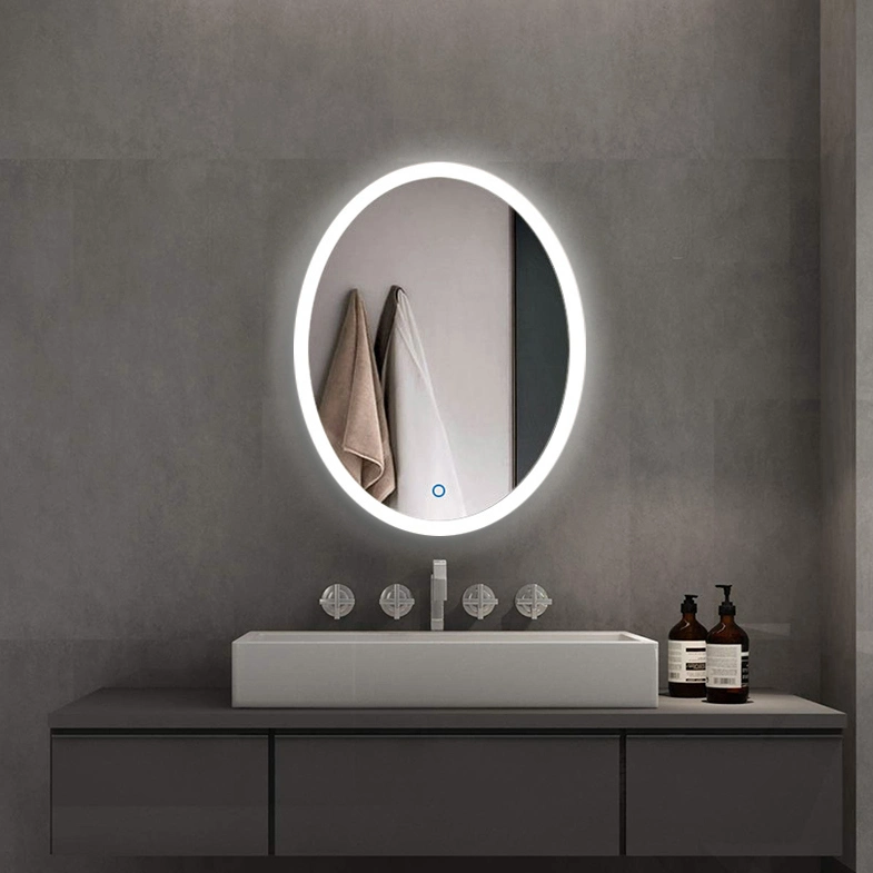 LED Light Long Toilet Mirror Latest China Factory Barbershop Wall Mounted 60 Inch 5mm Rounded Corner Environmental Silver Mirror Hotel