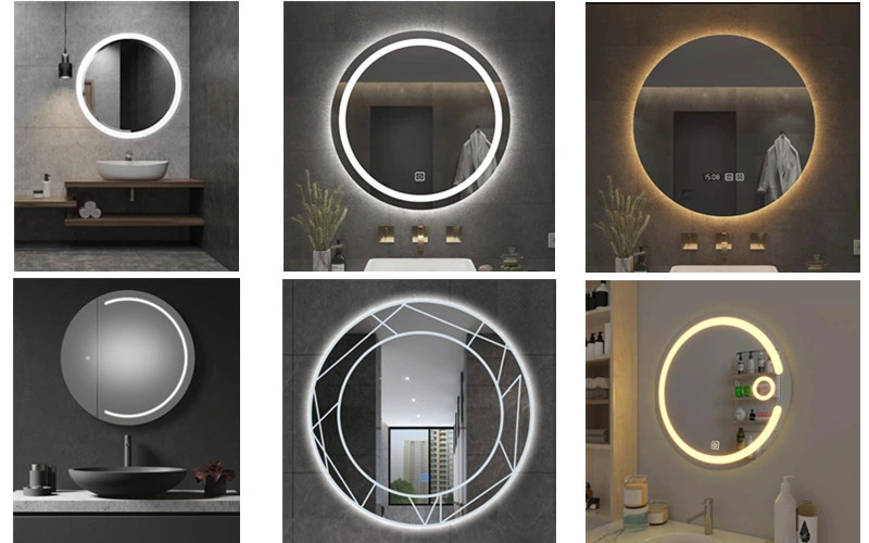 Factory Black Golden White Rimmed Wall Decorative Bathroom Glass Frame Mirror